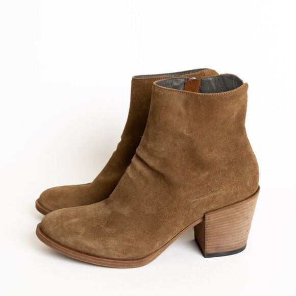 Officine Creative Josee 006 Boots Brown Suede Bootie Italy Handmade EU 36.5 NEW - Picture 2 of 16